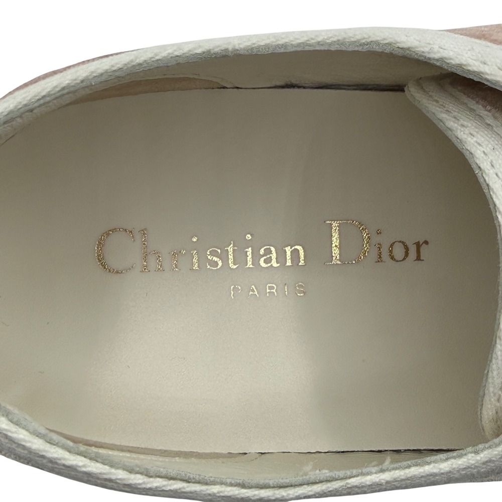 Christian Dior Walk'n'Dior Women's Size 7.5 EU 38.5 Pink Velvet Low Sneakers NEW - Picture 13 of 14